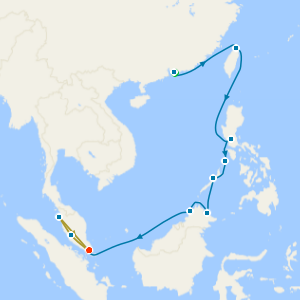 Grand Far East odyssey from Hong Kong to Singapore with 3nights on the Eastern & Oriental Express Train