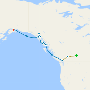 GoldLeaf Rocky Mountaineer from Banff to Vancouver & Wild Frontier Adventure from Vancouver