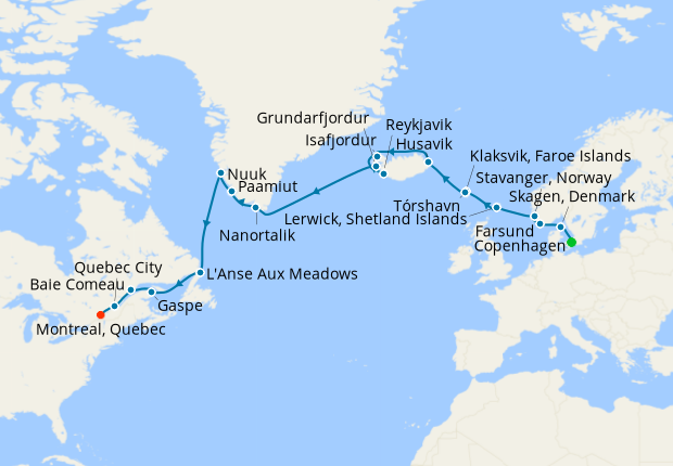 Cruise Itinerary Map