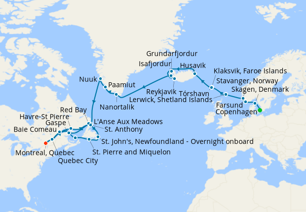 Cruise Itinerary Map