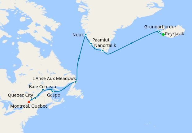 Cruise Itinerary Map