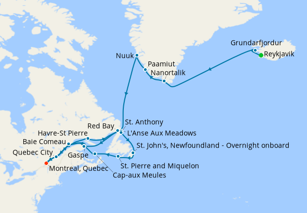 Cruise Itinerary Map