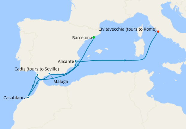 Cruise Itinerary Map