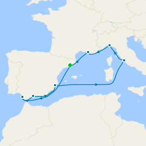 Spain, Italy & France Fly Cruise from Barcelona