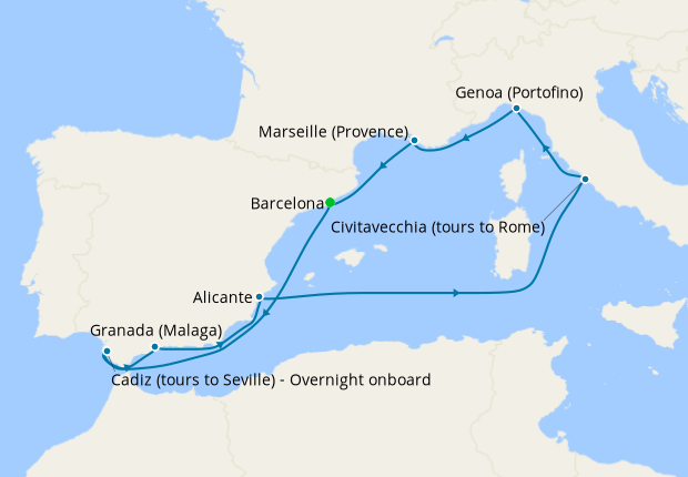 Cruise Itinerary Map
