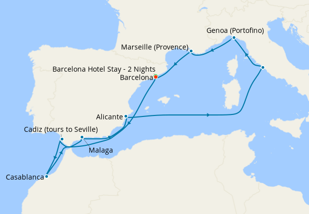 Cruise Itinerary Map