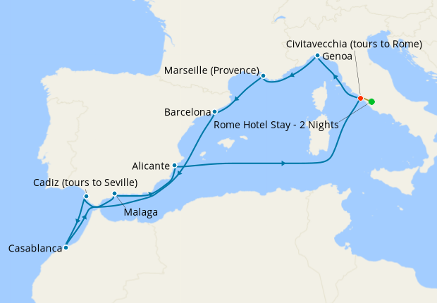 Cruise Itinerary Map