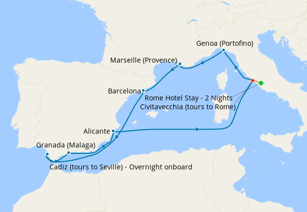 Cruise Itinerary Map