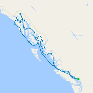 14-Day Glacier Bay, Fjords & Inside Passage from Vancouver