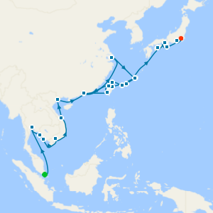 Southeast Asia, Shanghai Nights, Japan & Taiwan from Singapore