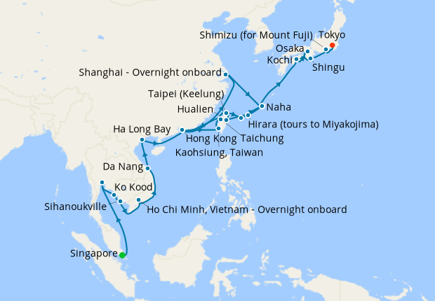 Cruise Itinerary Map