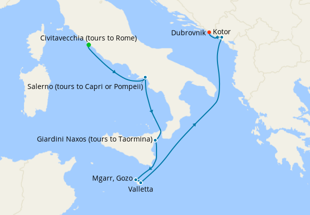 Cruise Itinerary Map