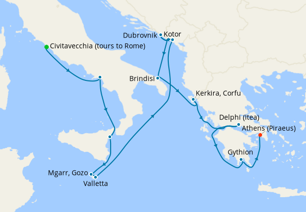 Cruise Itinerary Map