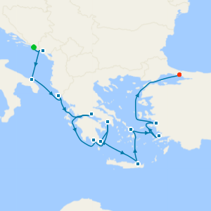 Montenegro, Italy, Greek Isles & Evening at Ephesus from Dubrovnik