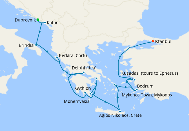 Cruise Itinerary Map