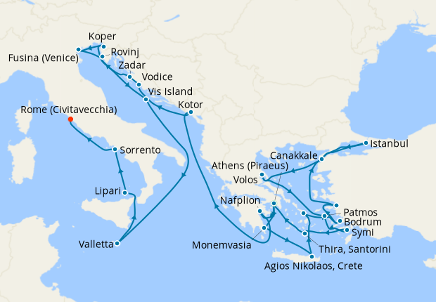 Cruise Itinerary Map