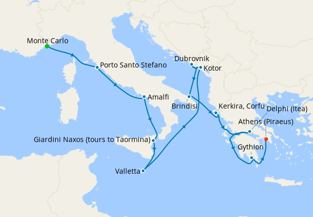 Cruise Itinerary Map