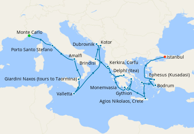 Cruise Itinerary Map