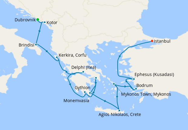 Cruise Itinerary Map