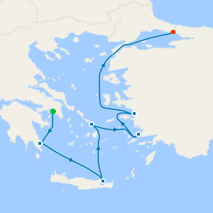 Crete, Mykonos & Evening at Ephesus from Athens