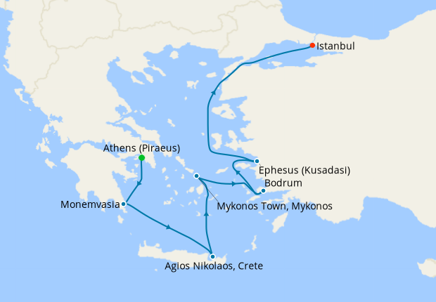 Cruise Itinerary Map