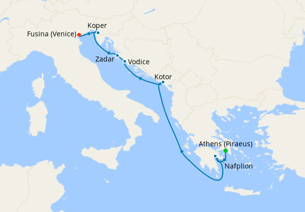 Cruise Itinerary Map