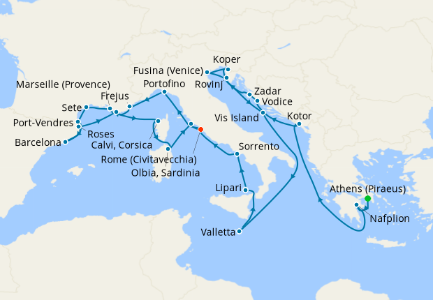 Cruise Itinerary Map