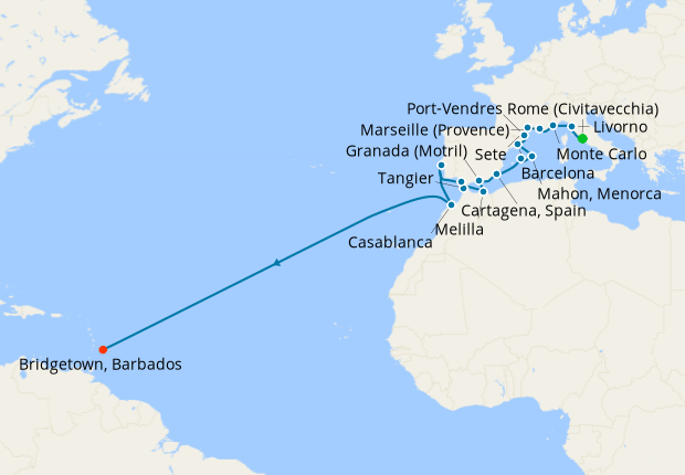 Cruise Itinerary Map
