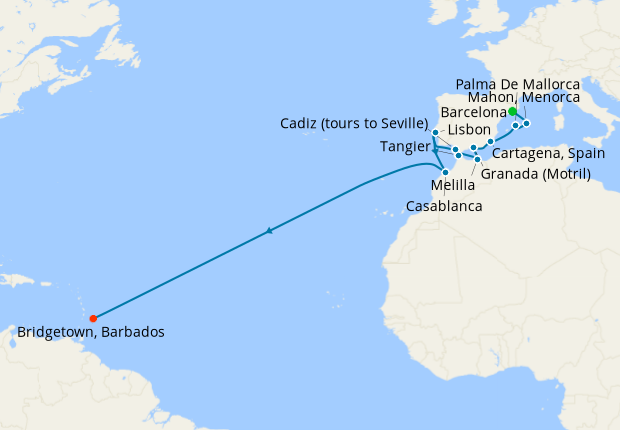 Cruise Itinerary Map