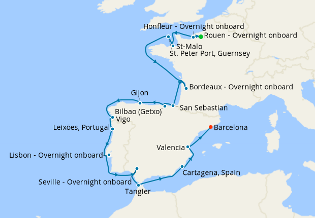 Cruise Itinerary Map