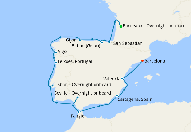 Cruise Itinerary Map
