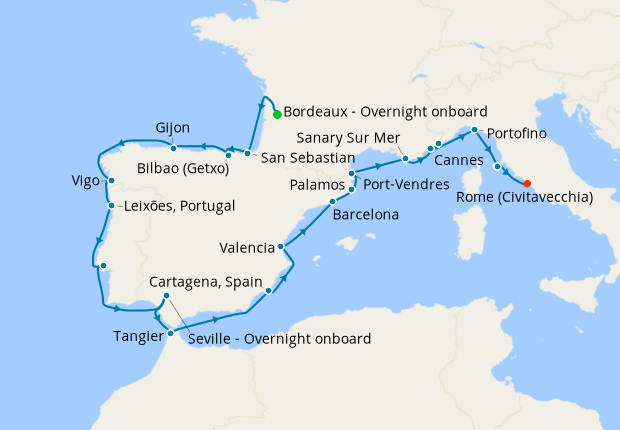 Cruise Itinerary Map