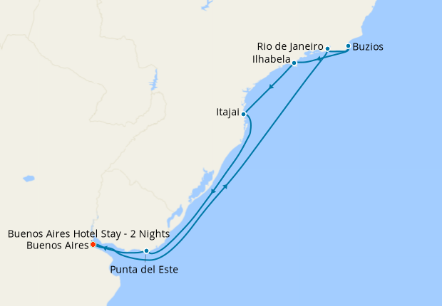 Cruise Itinerary Map