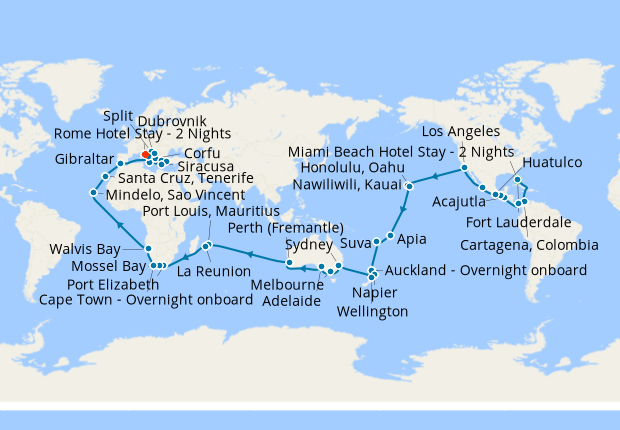 Cruise Itinerary Map