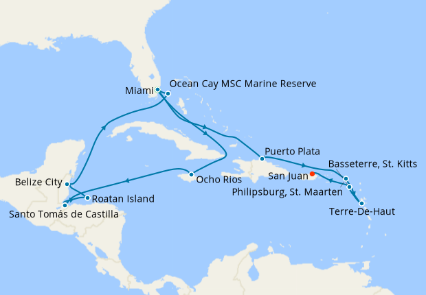 Cruise Itinerary Map