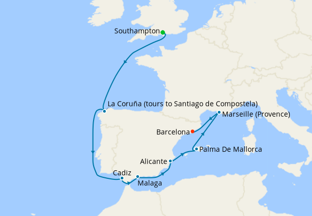 Cruise Itinerary Map