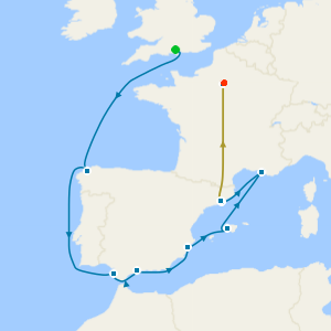 No Fly Spain & France from Southampton with Barcelona and Paris Stays