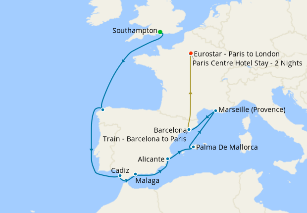 Cruise Itinerary Map