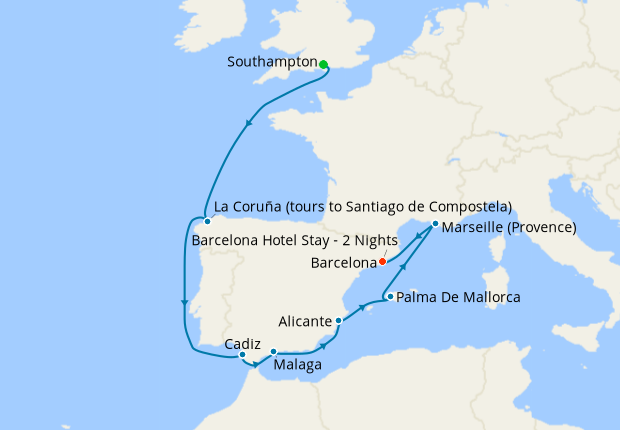 Cruise Itinerary Map