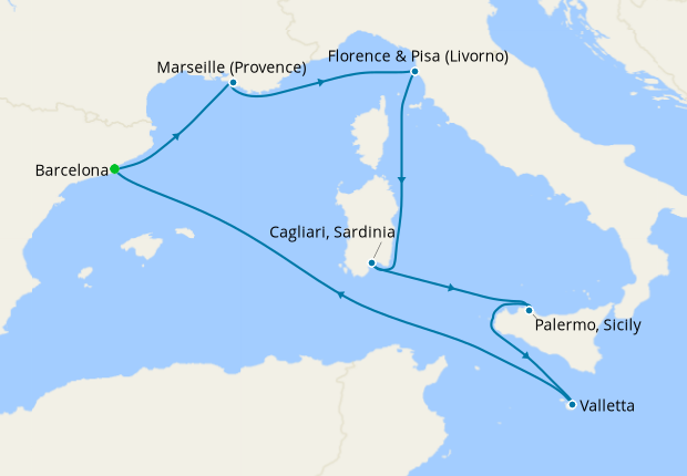 Cruise Itinerary Map