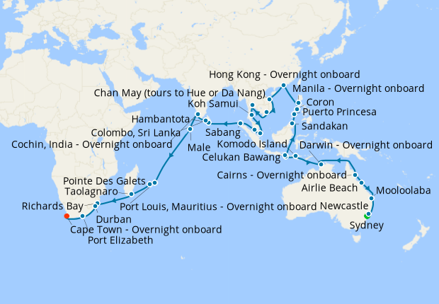 Cruise Itinerary Map