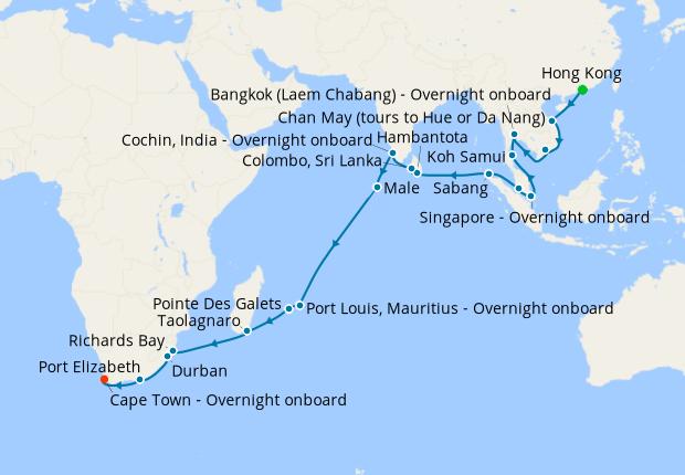 Cruise Itinerary Map