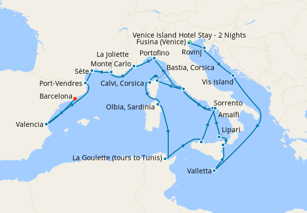 Cruise Itinerary Map