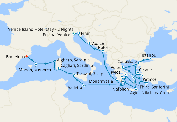 Cruise Itinerary Map