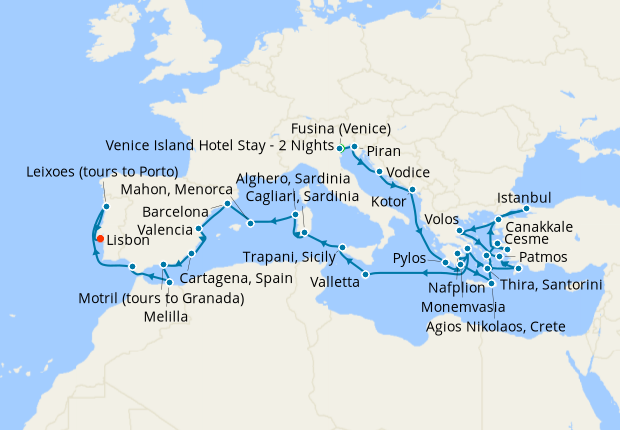 Cruise Itinerary Map