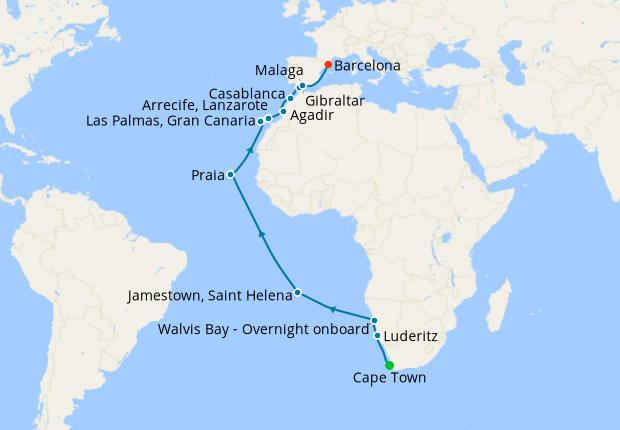 Cruise Itinerary Map