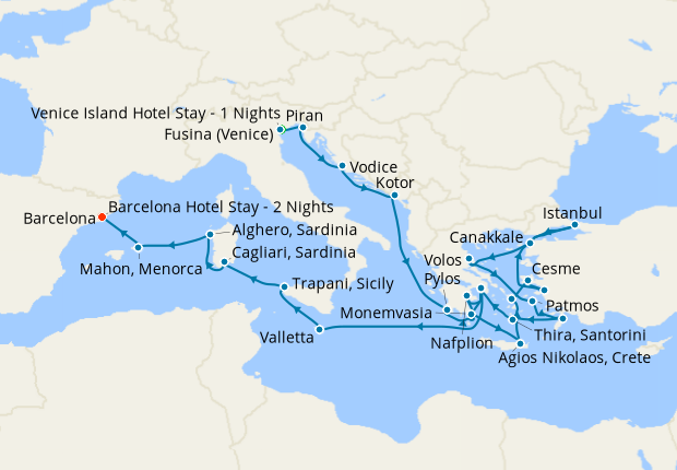Cruise Itinerary Map