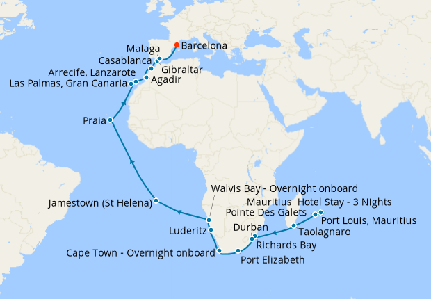 Cruise Itinerary Map