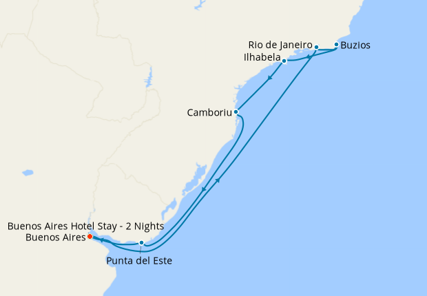 Cruise Itinerary Map