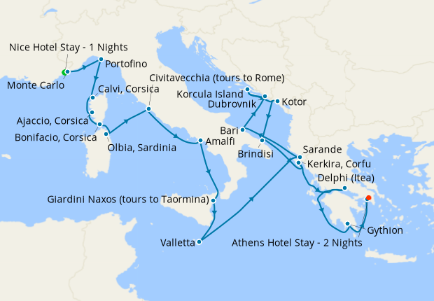 Cruise Itinerary Map